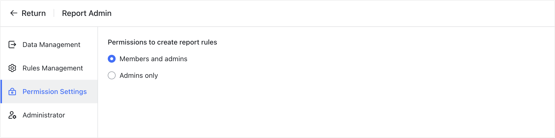 Admin | Manage reports