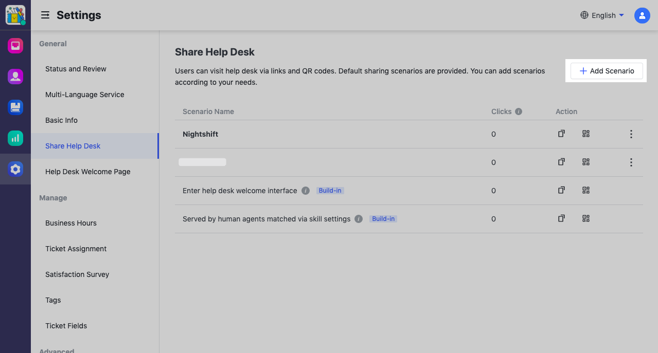 Share a help desk