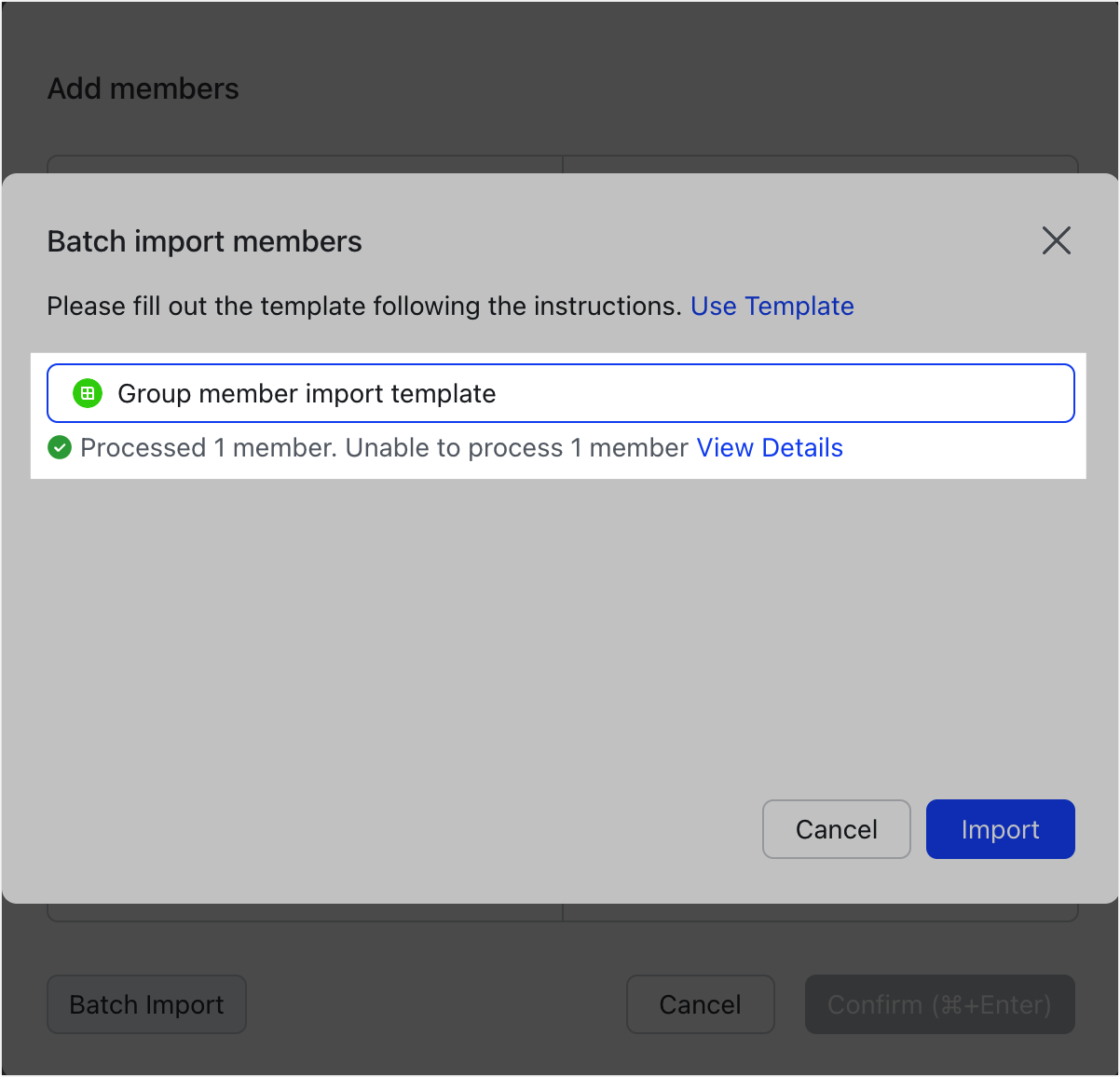 Batch import members into a group