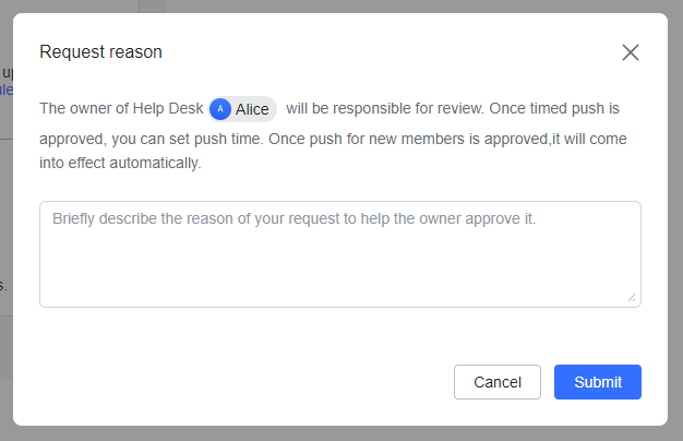 Create and manage Help Desk push notifications