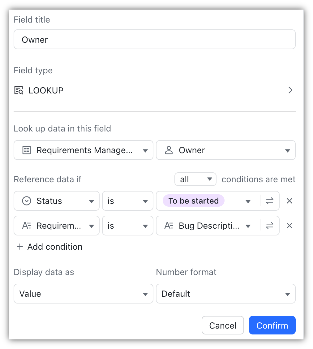 Use lookup fields in Base