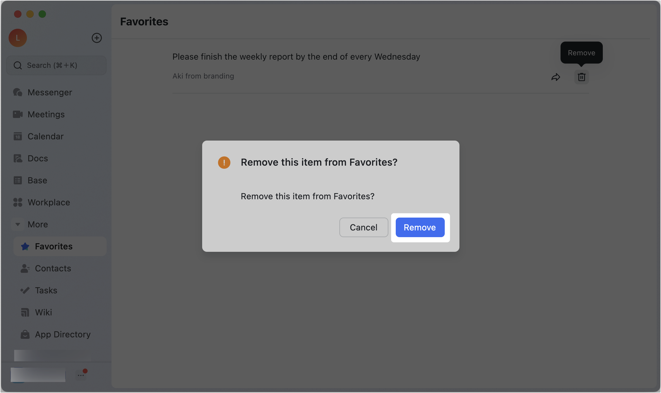 Add and manage Favorites