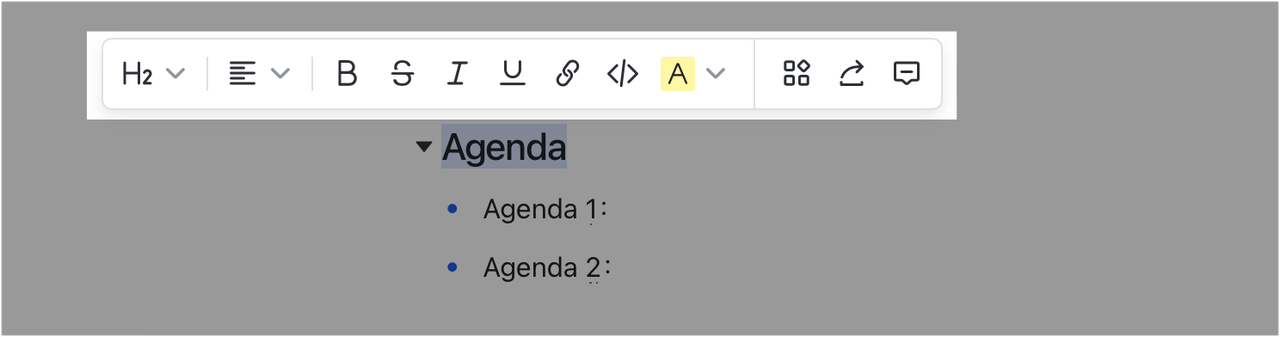Use toolbars in Docs
