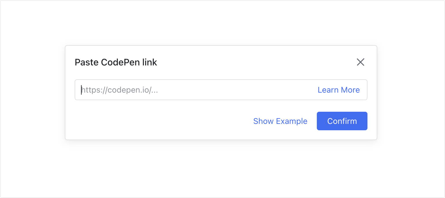 Embed CodePen in Docs