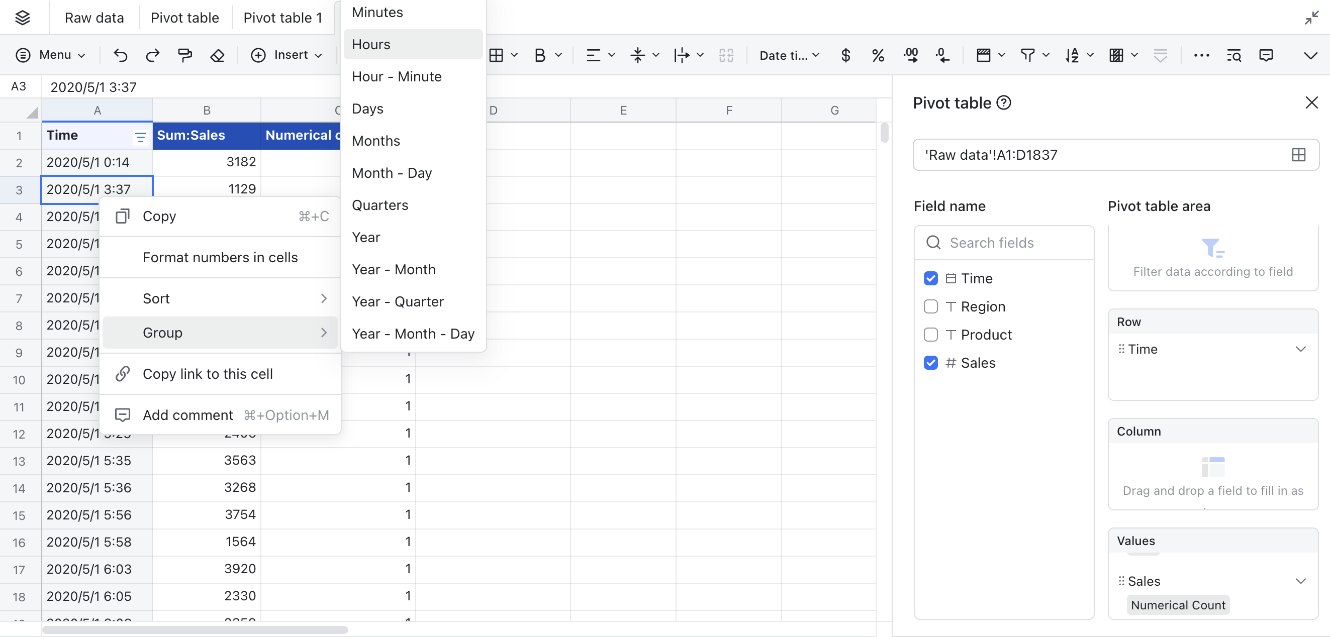 Pivot table use case: Sales analysis