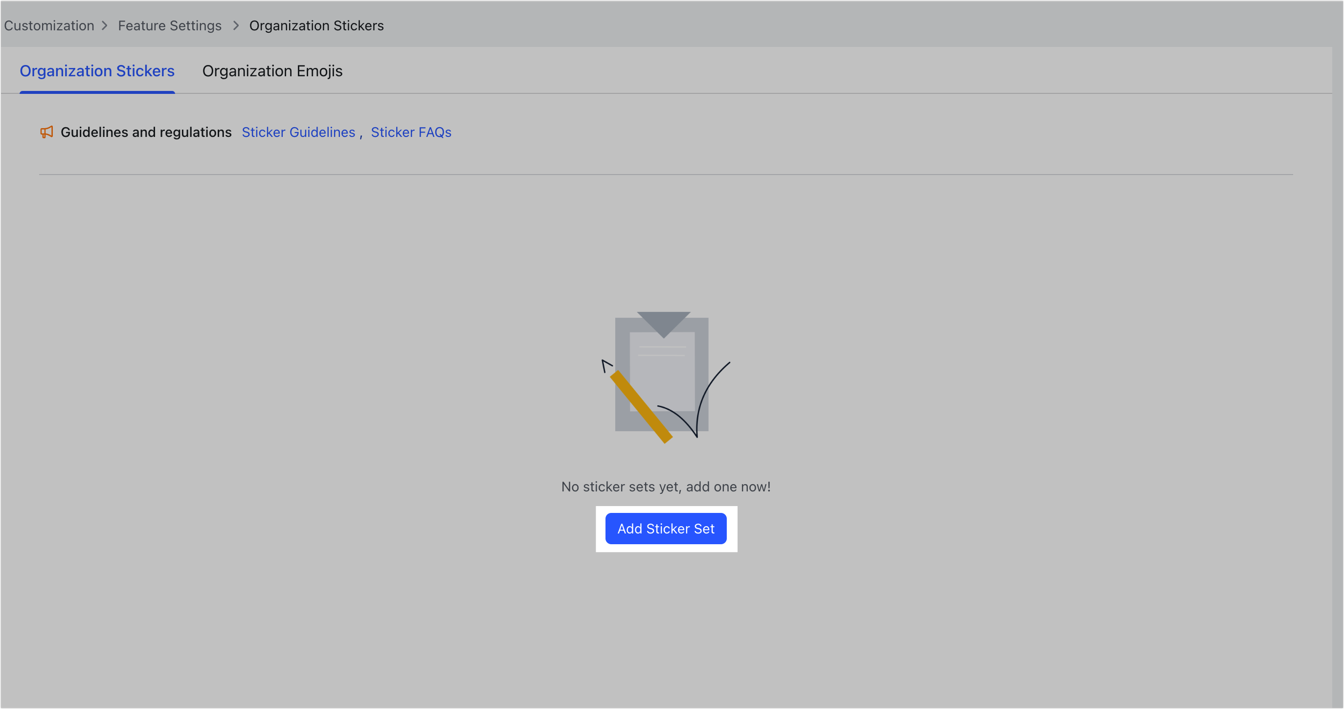 Admin | Upload and manage custom sticker sets
