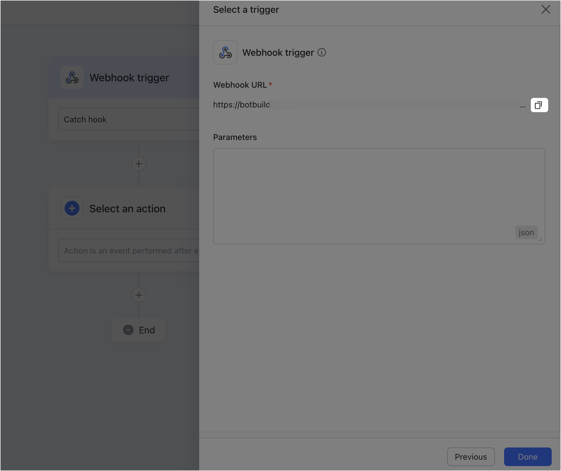 Use the webhook trigger