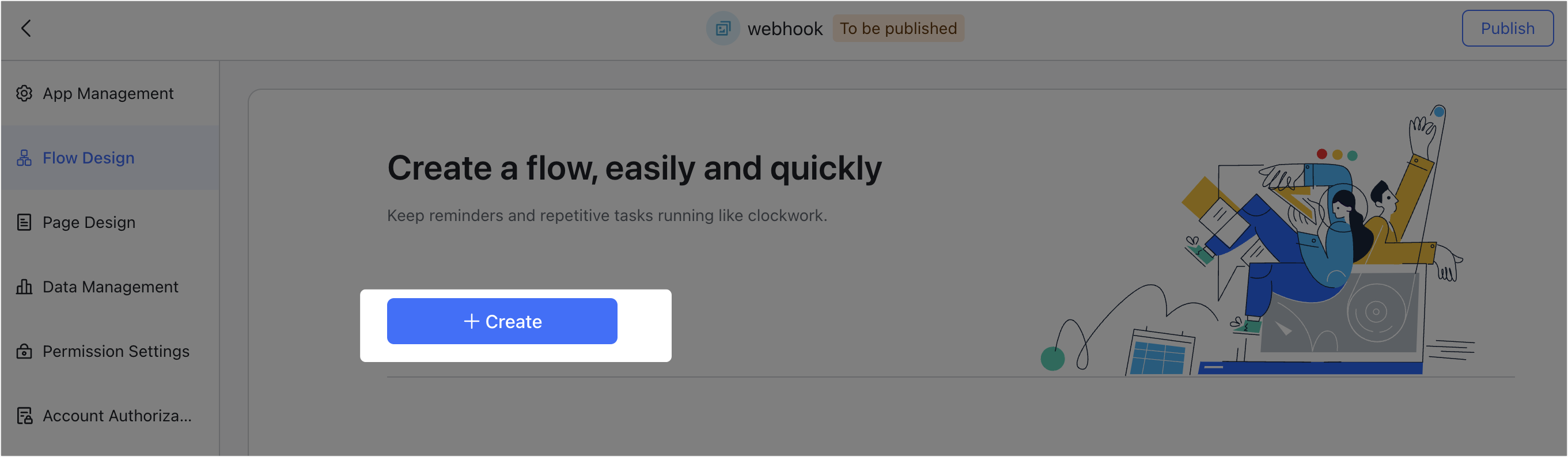Use the webhook trigger