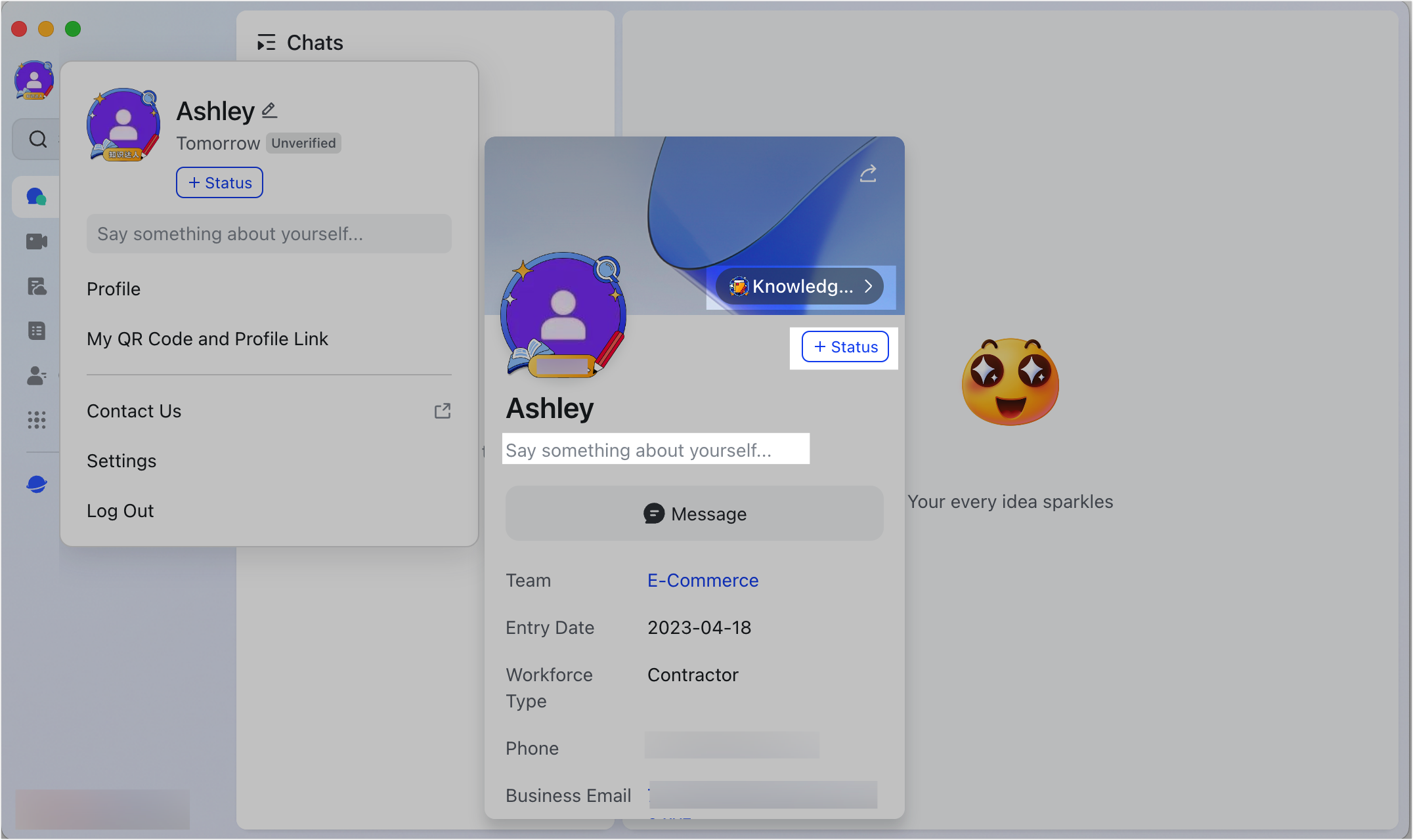 View profile pages