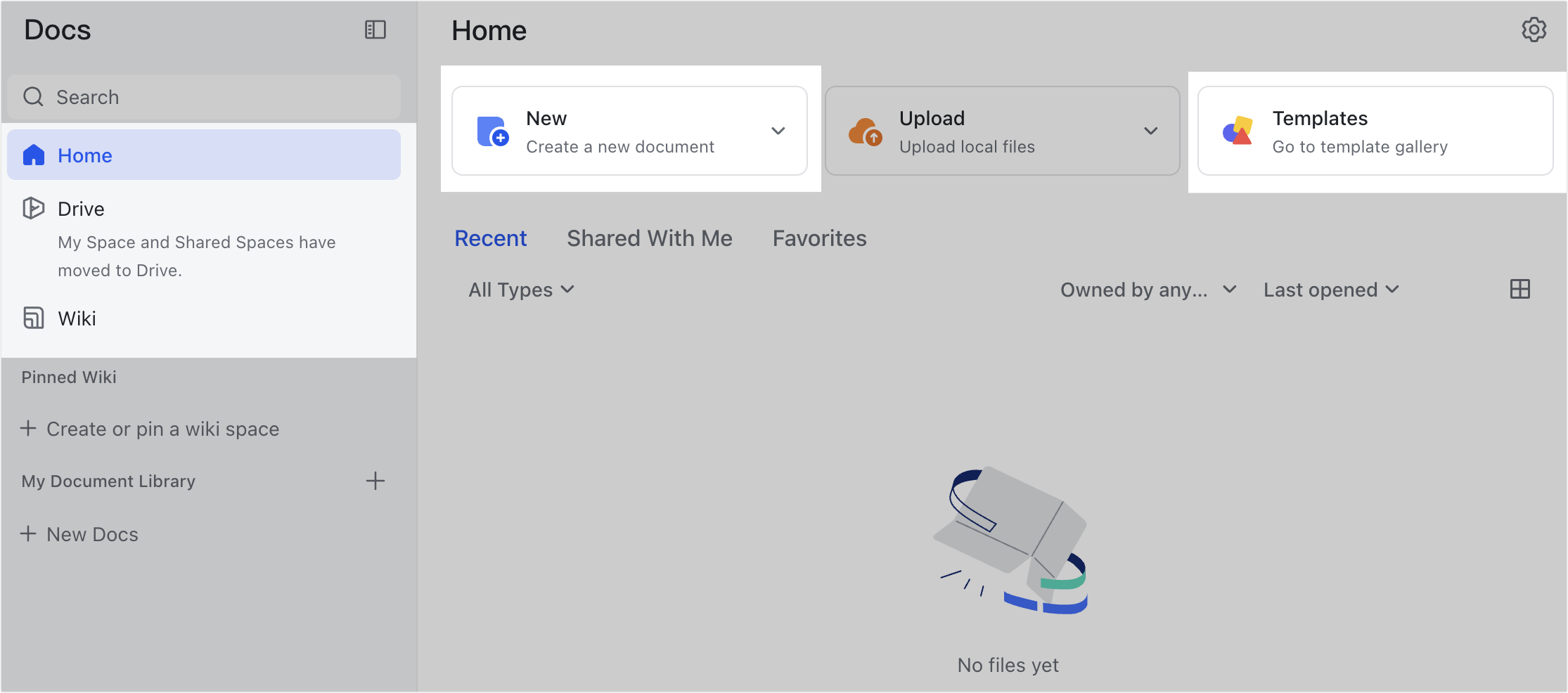 Use templates in Feishu Docs
